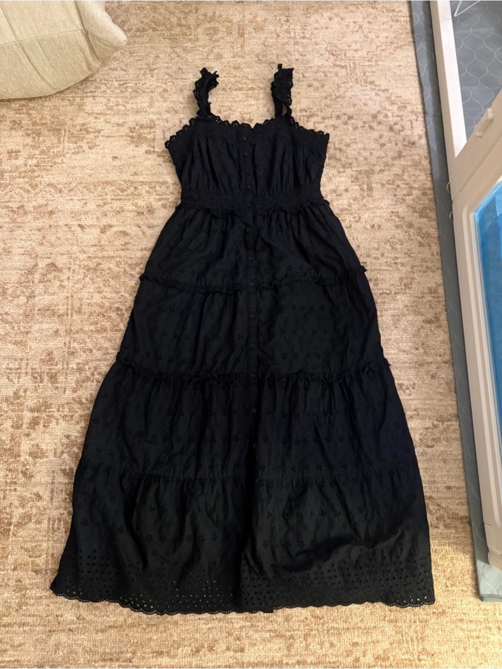 Gap x DÔEN black eyelet dress